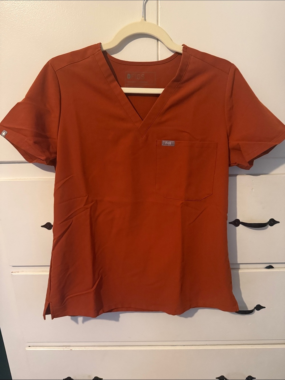 Figs Woman’s  Catarina Scrub Top  Burnt Orange